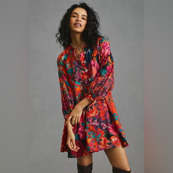 FARM Rio Dresses & Skirts - Farm Rio x Anthropologie | Mini Shirt Dress